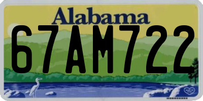 AL license plate 67AM722