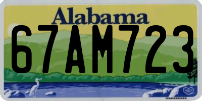 AL license plate 67AM723