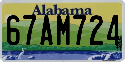 AL license plate 67AM724