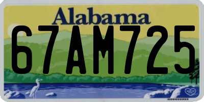 AL license plate 67AM725