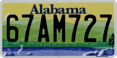 AL license plate 67AM727