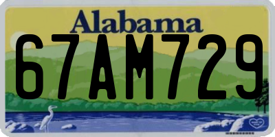 AL license plate 67AM729