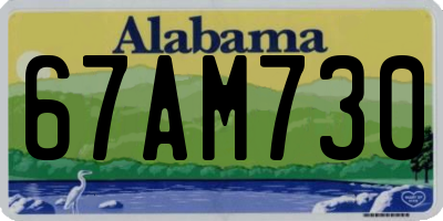 AL license plate 67AM730