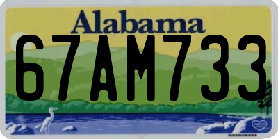 AL license plate 67AM733