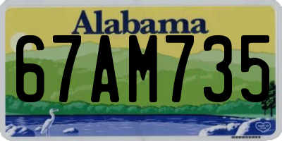 AL license plate 67AM735