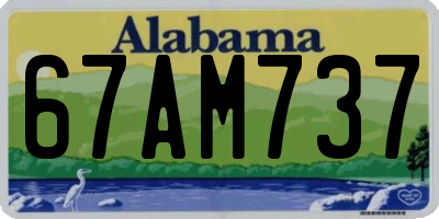 AL license plate 67AM737