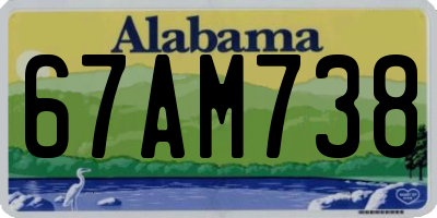 AL license plate 67AM738