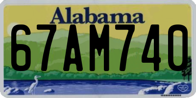AL license plate 67AM740