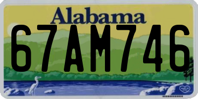 AL license plate 67AM746