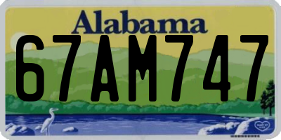 AL license plate 67AM747
