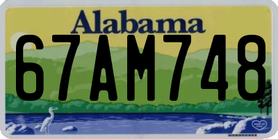 AL license plate 67AM748