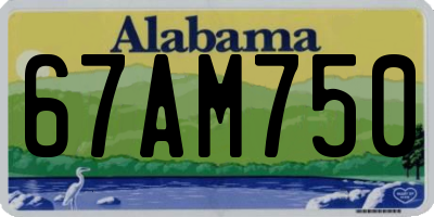 AL license plate 67AM750