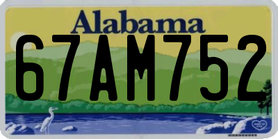 AL license plate 67AM752