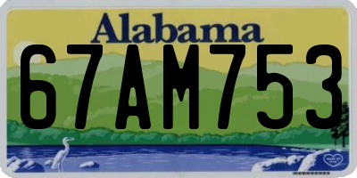 AL license plate 67AM753