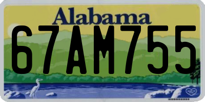 AL license plate 67AM755