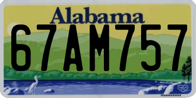 AL license plate 67AM757