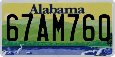 AL license plate 67AM760