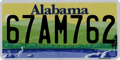 AL license plate 67AM762
