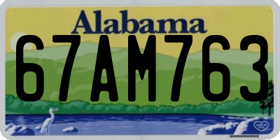 AL license plate 67AM763
