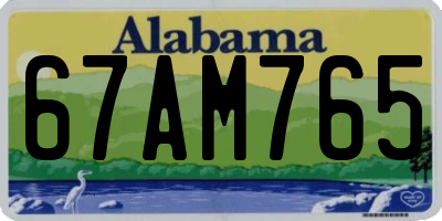 AL license plate 67AM765