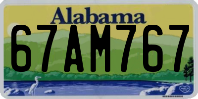 AL license plate 67AM767