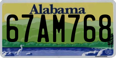 AL license plate 67AM768