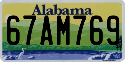AL license plate 67AM769