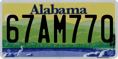 AL license plate 67AM770