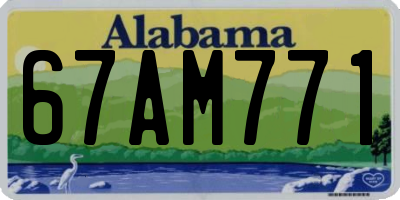 AL license plate 67AM771