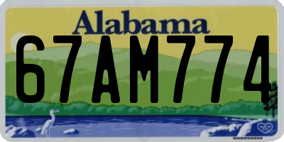 AL license plate 67AM774