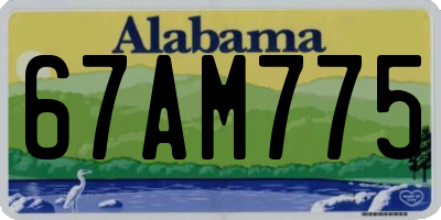 AL license plate 67AM775