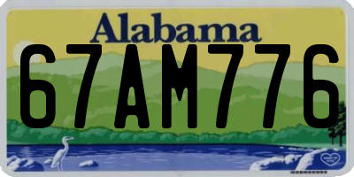 AL license plate 67AM776