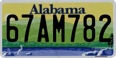 AL license plate 67AM782