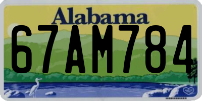 AL license plate 67AM784