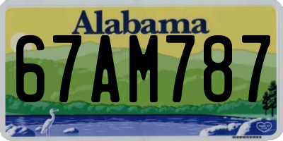 AL license plate 67AM787