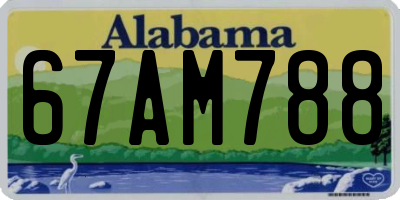AL license plate 67AM788