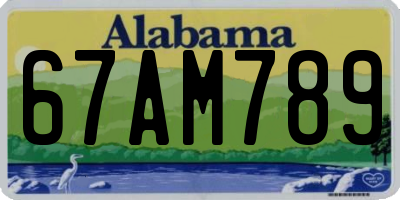 AL license plate 67AM789
