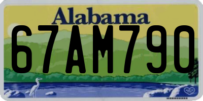 AL license plate 67AM790