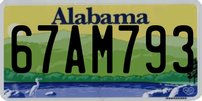 AL license plate 67AM793