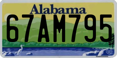 AL license plate 67AM795