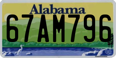 AL license plate 67AM796