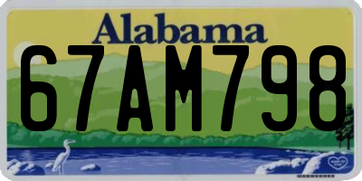 AL license plate 67AM798