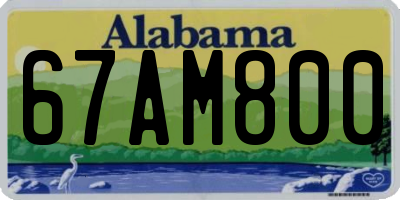 AL license plate 67AM800
