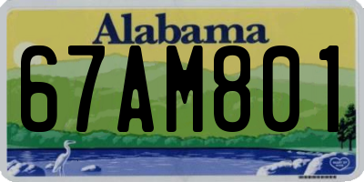 AL license plate 67AM801