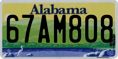 AL license plate 67AM808