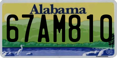 AL license plate 67AM810