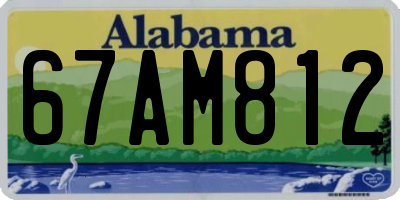 AL license plate 67AM812