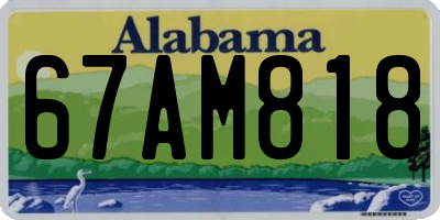 AL license plate 67AM818