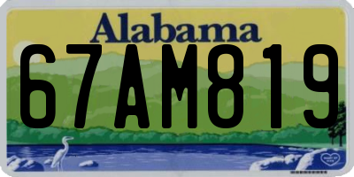 AL license plate 67AM819