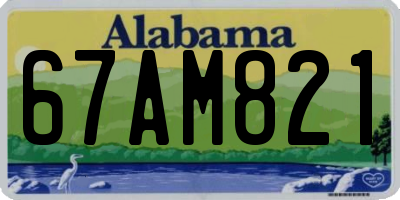 AL license plate 67AM821